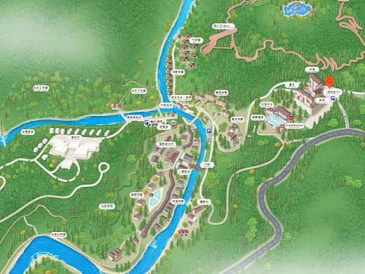 密山结合景区手绘地图智慧导览和720全景技术，可以让景区更加“动”起来，为游客提供更加身临其境的导览体验。